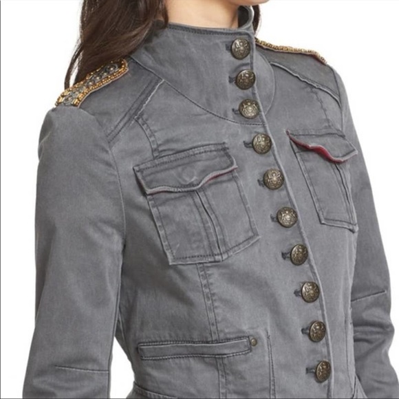Free People Shrunken Officer Military Jacket - Picture 5 of 14